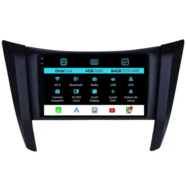 Navigatie Dedicata Nissan Navara (2015-2022), 9Inch, 4Gb Ram, 64Gb Stocare, Carplay