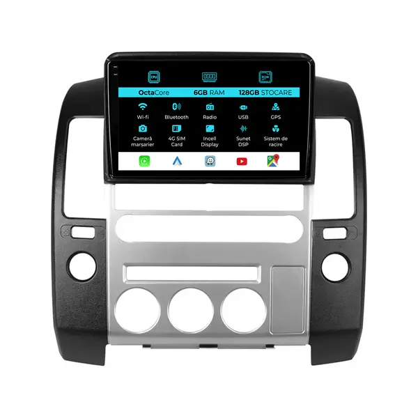Navigatie Dedicata Nissan Navara Pathfinder (2004-2014), 9Inch, 6Gb Ram, 128Gb Stocare, Carplay