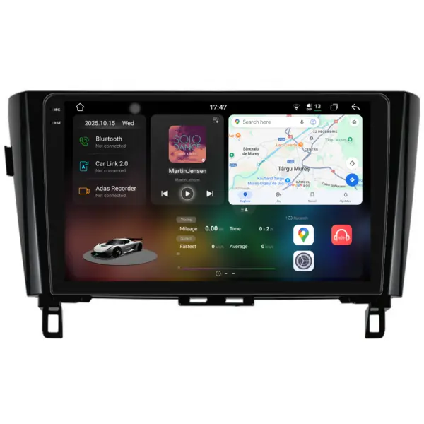 Navigatie Dedicata Nissan Qashqai J11 (2013 - 2021), 2K, 12Gb Ram, 256Gb Stocare, Android Auto, Carplay