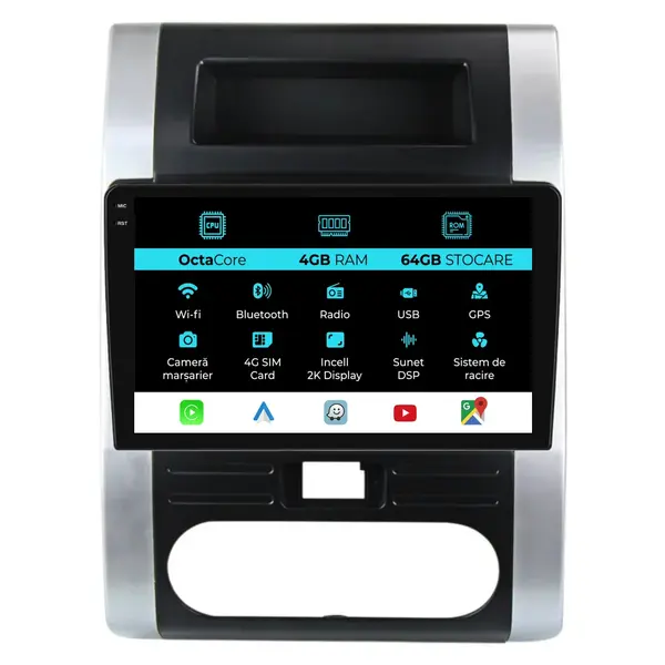 Navigatie Dedicata Nissan X-Trail T31 (2006 - 2012), 2K, 4Gb Ram, 64Gb Stocare, Android Auto, Carplay