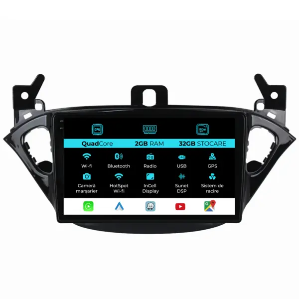 Navigatie Dedicata Opel Adam (2012 - 2019), 9 Inch, 2Gb Ram, 32Gb Stocare, Android Auto, Carplay