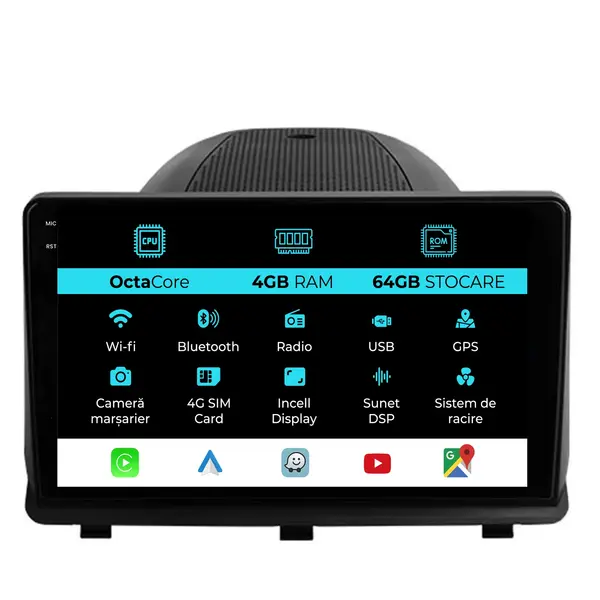 Navigatie Dedicata Opel Antara (2005 - 2015), 9 Inch, 4Gb Ram, 64Gb Stocare, Android Auto, Carplay