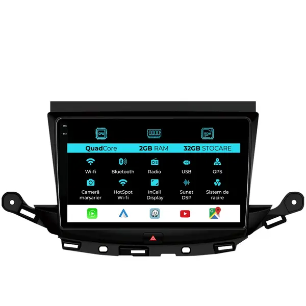 Navigatie Dedicata Opel Astra K (2015 - 2021), 9 Inch, 2Gb Ram, 32Gb Stocare, Android Auto, Carplay