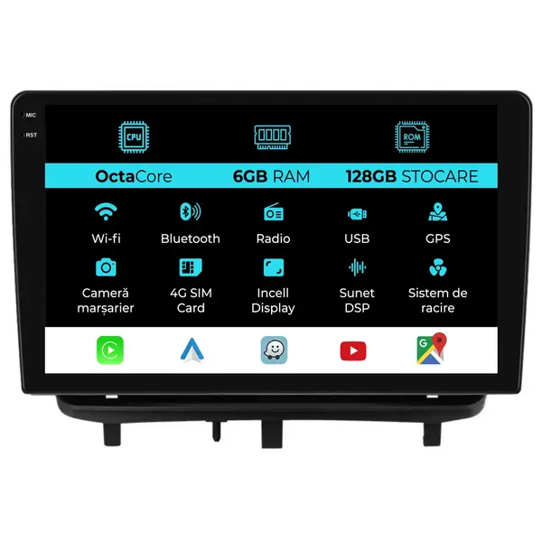Navigatie Dedicata Opel Corsa D (2006-2014), 9Inch, 6Gb Ram, 128Gb Stocare, Carplay
