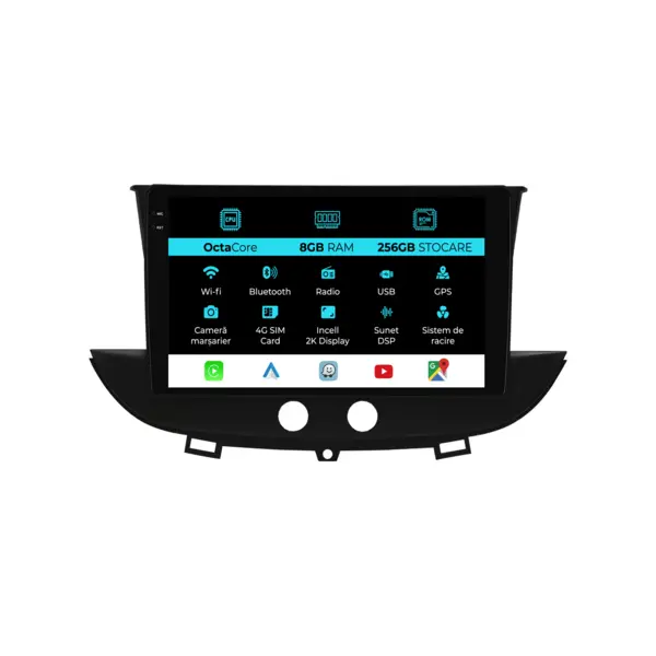 Navigatie Dedicata Opel CrossLand X (2017-2021), 2K, 8Gb Ram, 256Gb Stocare, Carplay