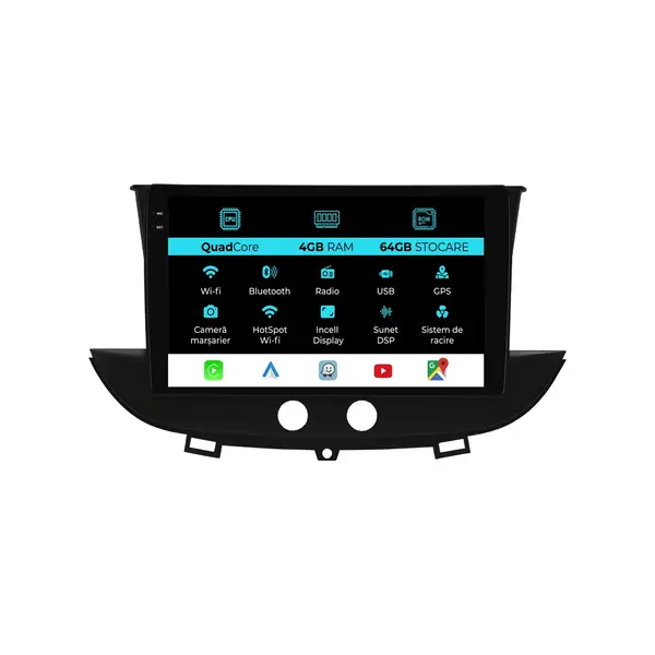 Navigatie Dedicata Opel CrossLand X (2017-2021), 9Inch,QuadCore, 4Gb Ram, 64Gb Stocare, Carplay