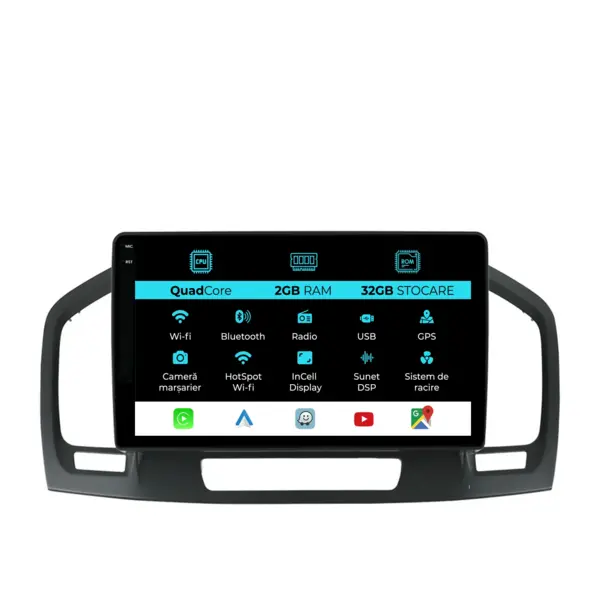 Navigatie Dedicata Opel Insignia (2008-2013), 9 Inch, 2Gb Ram, 32Gb stocare, Carplay