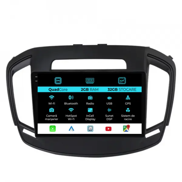 Navigatie Dedicata Opel Insignia (2008 - 2013), 9 Inch, 2Gb Ram, 32Gb Stocare, Android Auto, Carplay