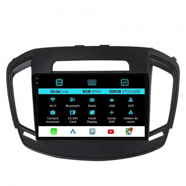 Navigatie Dedicata Opel Insignia (2008 - 2013), 9 Inch, 6Gb Ram, 128Gb Stocare, Android Auto, Carplay