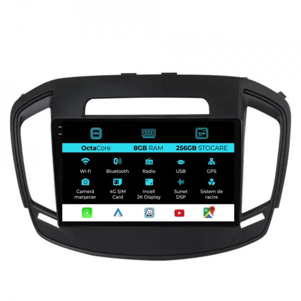 Navigatie Dedicata Opel Insignia (2013-2017), 2K, 8Gb Ram, 256Gb Stocare, Carplay