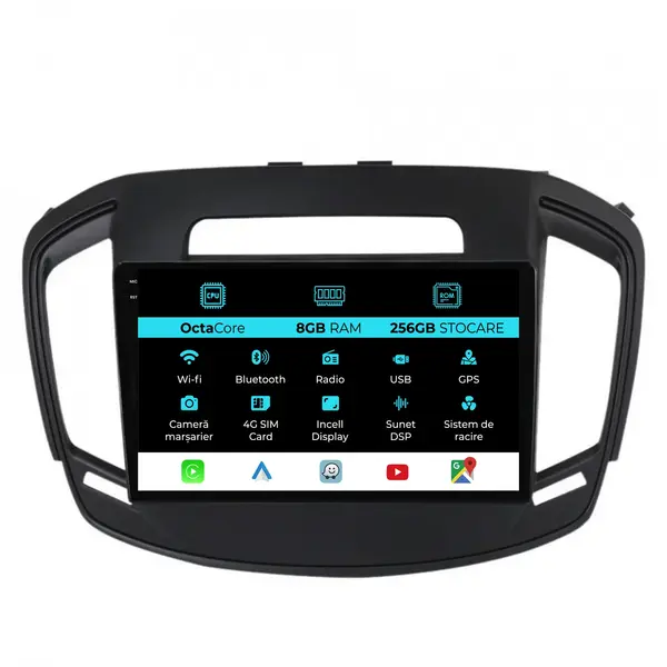 Navigatie Dedicata Opel Insignia (2013-2017), 9Inch, 8Gb Ram, 256Gb Stocare, Carplay