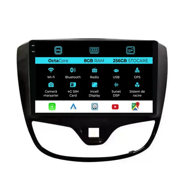 Navigatie Dedicata Opel Karl (2015 - 2019), 9 Inch, 8Gb Ram, 256Gb Stocare, Android Auto, Carplay