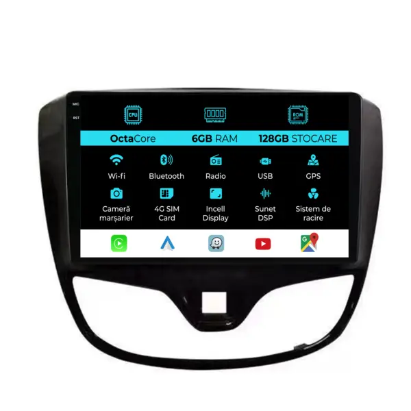 Navigatie Dedicata Opel Karl (2015-2019), 9Inch, 6Gb Ram, 128Gb Stocare, Carplay