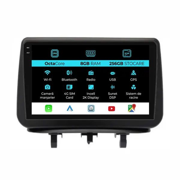 Navigatie Dedicata Opel Meriva (2010-2017), 2K, 8Gb Ram, 256Gb Stocare, Carplay