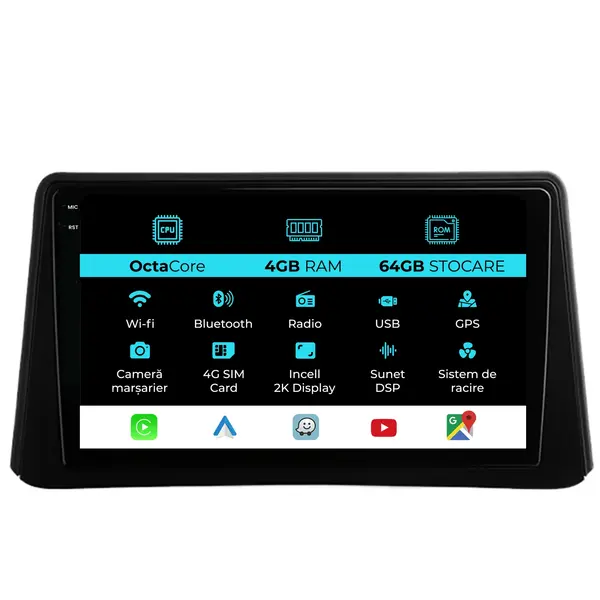 Navigatie Dedicata Opel Mokka (2012-2016), 2K, 4Gb Ram, 64Gb stocare, Carplay