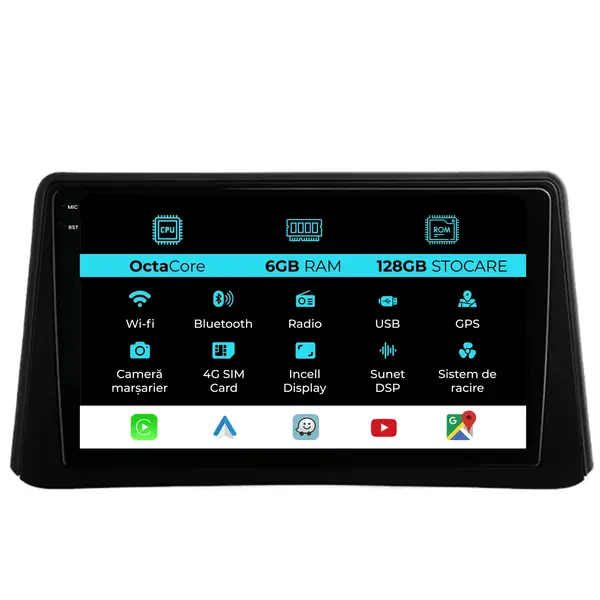 Navigatie Dedicata Opel Mokka (2012 - 2016), 9 Inch, 6Gb Ram, 128Gb stocare, Carplay