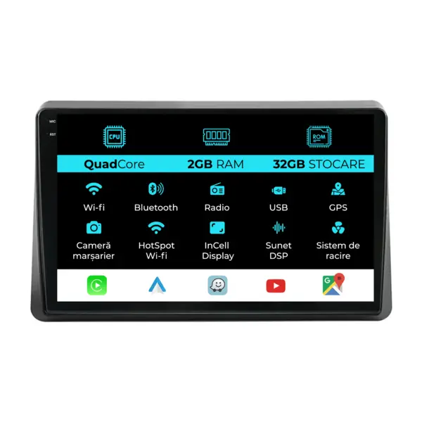 Navigatie Dedicata Opel Movano (2020 - 2024), 10 Inch, 2Gb Ram, 32Gb Stocare, Android Auto, Carplay