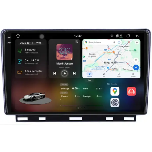 Navigatie Dedicata Renault Clio 5 (2019 - 2025), 2K, 12Gb Ram, 256Gb Stocare, Android Auto, Carplay