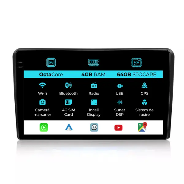 Navigatie Dedicata Renault Express (2021-2025), 9Inch, 4Gb Ram, 64Gb Stocare, Carplay