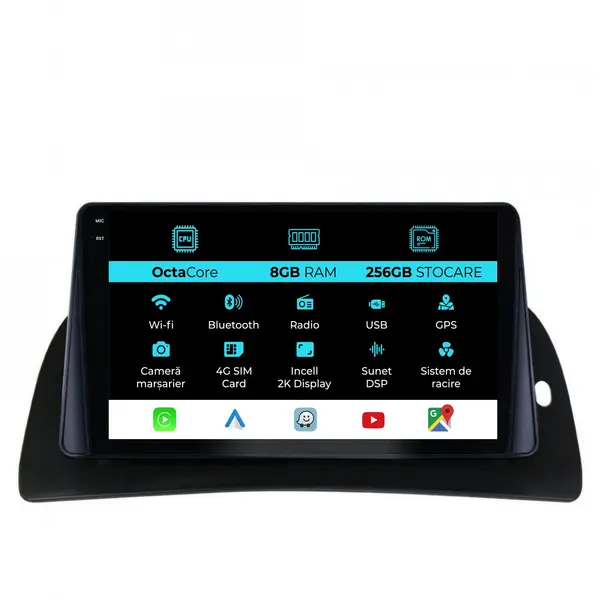 Navigatie Dedicata Renault Kangoo (2015-2020), 2K, 8Gb Ram, 256Gb Stocare, Carplay
