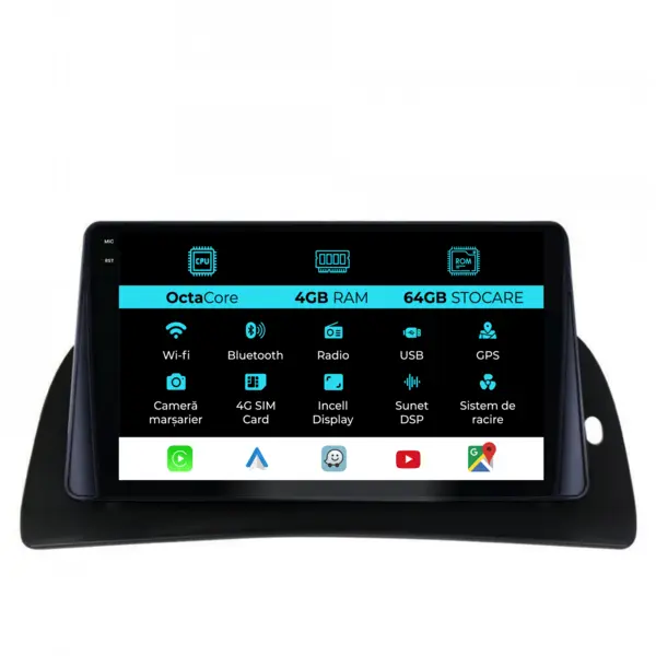 Navigatie Dedicata Renault Kangoo (2015-2020), 9Inch, 4Gb Ram, 64Gb Stocare, Carplay