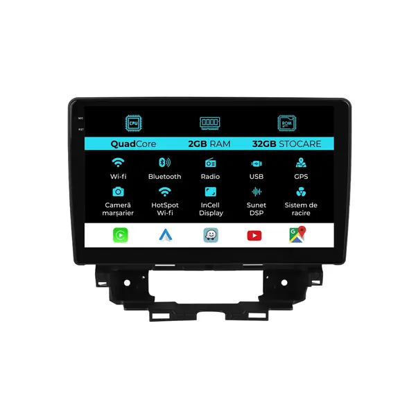 Navigatie Dedicata Renault Kangoo (2022-2025), 10Inch, 2Gb Ram, 32Gb Stocare, Carplay