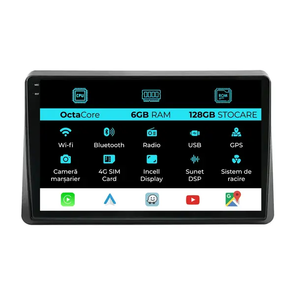 Navigatie Dedicata Renault Master (2010 - 2021), 10 Inch, 6Gb Ram, 128Gb Stocare, Android Auto, Carplay