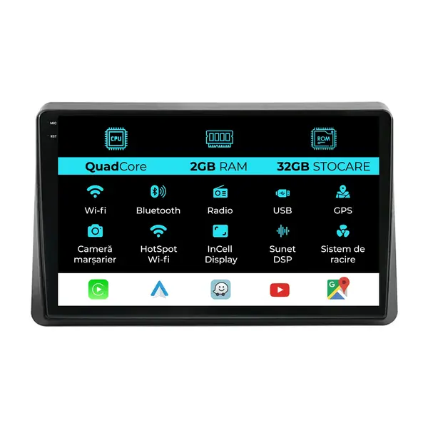 Navigatie Dedicata Renault Master (2019-2024), 10Inch, 2Gb Ram, 32Gb Stocare, Carplay