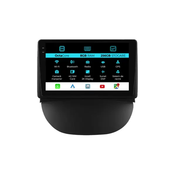 Navigatie Dedicata Renault Symbol (2003-2008), 2K, 8Gb Ram, 256Gb Stocare, Carplay