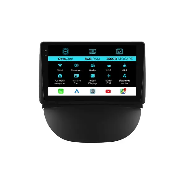 Navigatie Dedicata Renault Symbol (2003 - 2008), 9 Inch, 8Gb Ram, 256Gb Stocare, Android Auto, Carplay