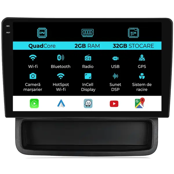 Navigatie Dedicata Renault Trafic (2010 - 2014), 10 Inch, 2Gb Ram, 32Gb Stocare, Android Auto, Carplay