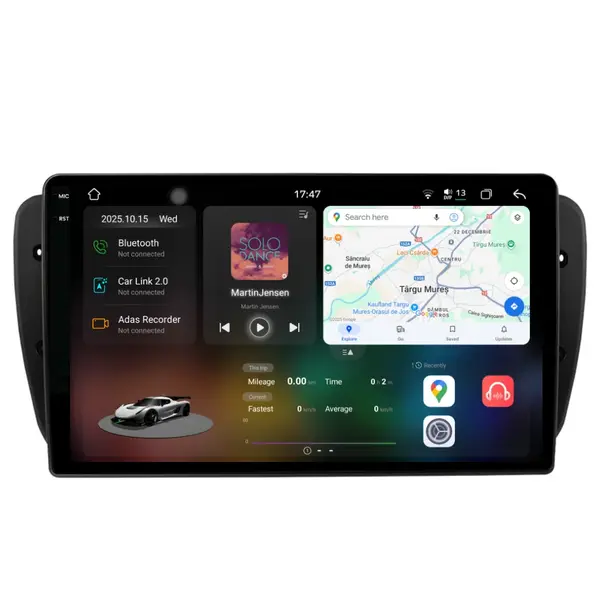 Navigatie Dedicata Seat Ibiza (2017 - 2025), 2K, 12Gb Ram, 256Gb Stocare, Android Auto, Carplay