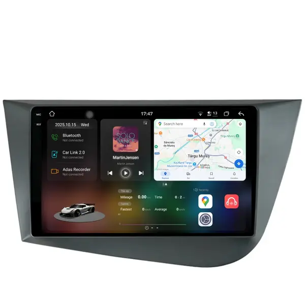 Navigatie Dedicata Seat Leon (2005 - 2012), 2K, 12Gb Ram, 256Gb Stocare, Android Auto, Carplay
