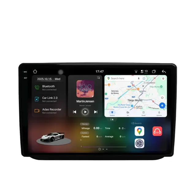 Navigatie Dedicata Skoda Fabia (2007 - 2012), 2K, 12Gb Ram, 256Gb Stocare, Android Auto, Carplay