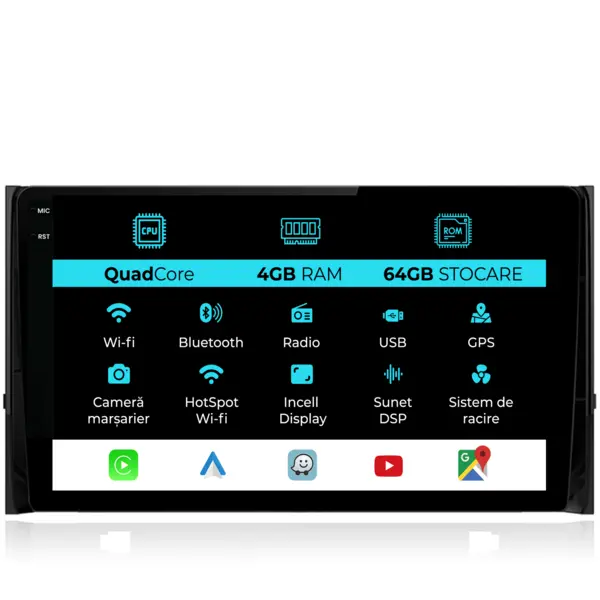 Navigatie Dedicata Skoda Kodiaq (2016 - 2024), QuadCore, 10 Inch, 4Gb Ram, 64Gb Stocare, Android Auto, Carplay