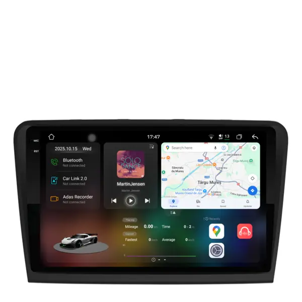 Navigatie Dedicata Skoda Superb 2 (2008-2015), 2K, 12Gb Ram, 256Gb Stocare, Carplay