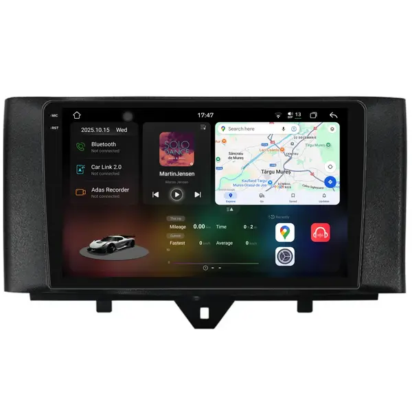 Navigatie Dedicata Smart For Two (2010-2015) For Four (2010-2015), 2K, 12Gb Ram, 256Gb stocare, Carplay