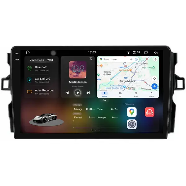 Navigatie Dedicata Toyota Auris (2006 - 2012), 2K, 12Gb Ram, 256Gb Stocare, Carplay