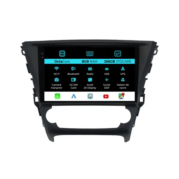 Navigatie Dedicata Toyota Avensis (2008 - 2015), 2K, 8Gb Ram, 256Gb Stocare, Android Auto, Carplay