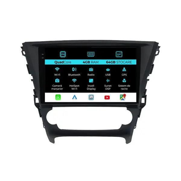 Navigatie Dedicata Toyota Avensis (2008 - 2015), QuadCore, 9 Inch, 4Gb Ram, 64Gb Stocare, Android Auto, Carplay