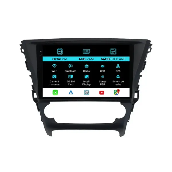 Navigatie Dedicata Toyota Avensis (2015-2018), 9 Inch, 4Gb Ram, 64Gb stocare, Carplay