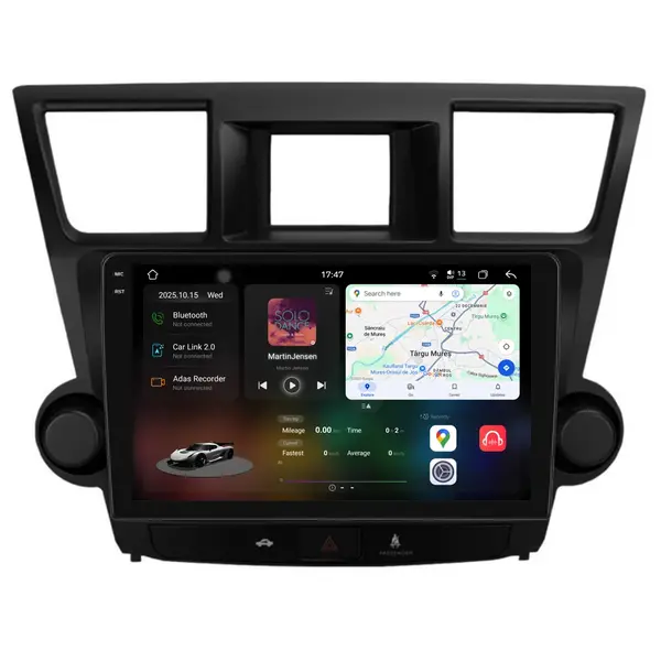 Navigatie Dedicata Toyota Kluger (2008-2014), 2K, 12Gb Ram, 256Gb Stocare, Carplay