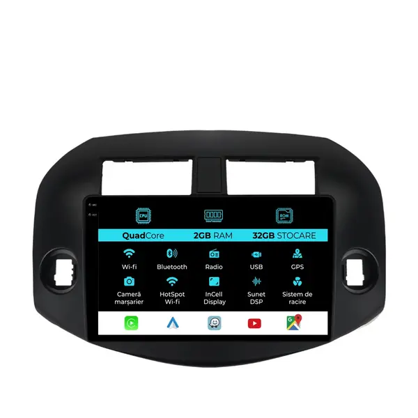 Navigatie Dedicata Toyota Rav 4 (2006 - 2013), 10 Inch, 2Gb Ram, 32Gb Stocare, Android Auto, Carplay