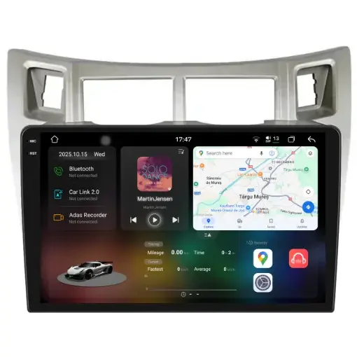 Navigatie Dedicata Toyota Yaris (2005-2011), 2K, 12Gb Ram, 256Gb Stocare, Carplay