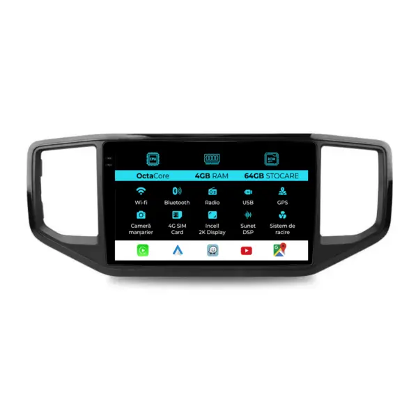 Navigatie Dedicata Volkswagen Amarok (2016-2022), 2K, 4Gb Ram, 64Gb Stocare, Carplay