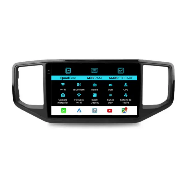 Navigatie Dedicata Volkswagen Amarok (2016-2022),QuadCore, 9Inch, 4Gb Ram, 64Gb Stocare, Carplay