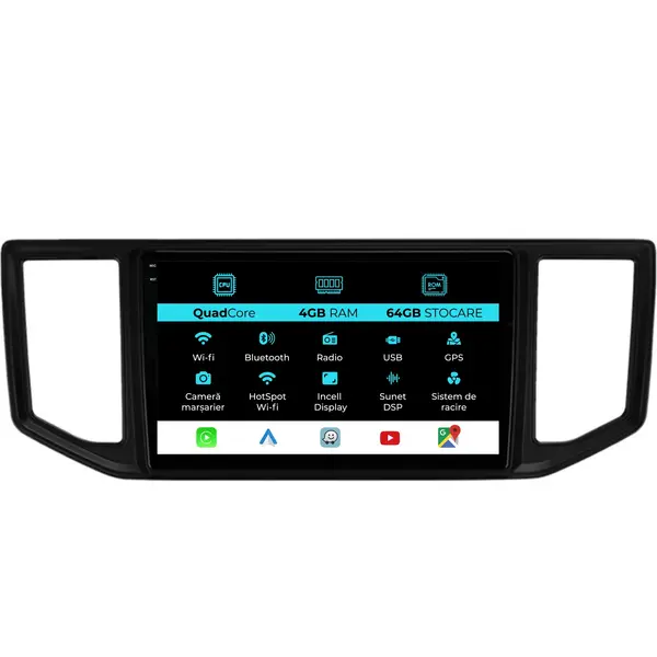 Navigatie Dedicata Volkswagen Crafter (2017 - 2021), QuadCore, 10 Inch, 4Gb Ram, 64Gb Stocare, Android Auto, Carplay