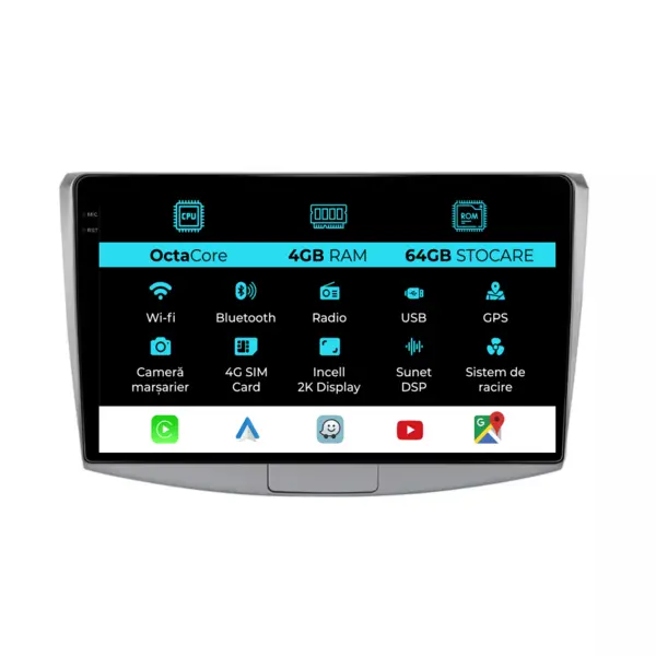 Navigatie Dedicata Volkswagen Passat B6 (2006 - 2011), 2K, 4Gb Ram, 64Gb Stocare, Android Auto, Carplay