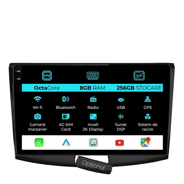 Navigatie Dedicata Volkswagen Passat B6 (2006 - 2011), 2K, 8Gb Ram, 256Gb Stocare, Android Auto, Carplay