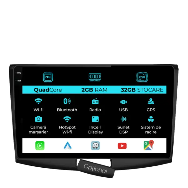 Navigatie Dedicata Volkswagen Passat B6 (2006 - 2011), 9 Inch, 2Gb Ram, 32Gb Stocare, Android Auto, Carplay